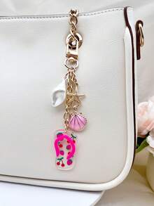 1个航海主题海星贝壳钥匙扣，细节精致，可爱女性配饰，适合海滩度假、日常佩戴，时尚潮流，深受年轻人喜爱。 - 彩色 - 查看 3