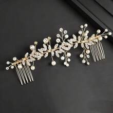 1 chiếc lược cài tóc cô dâu hình hoa bạc - Bạc - Xem 6