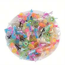 10颗混合随机水果树脂珠，棒棒糖、草莓、葡萄形状吊坠，适合DIY创意耳环、项链、手链、珠宝制作材料 - 水果瓶吊墜 - 查看 12