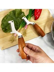 1pc/2pcs Scallion Chopper, Efficient Tool For Evenly Mincing Herbs And Garlic, Suitable For Home And Restaurant Meal Prep - Multicolor - View 4