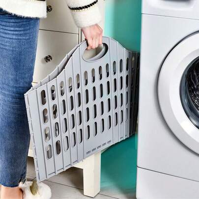 Modern Foldable Wall-Mounted Multi-Layer Laundry Basket, Portable Washing Basket, Square Polypropylene Laundry Basket Suitable For Home And Bathroom Storage