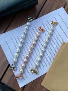 1 chiếc vòng tay ngọc trai trắng dành cho nữ, dây kim loại, tương thích với Mi Band 10/9/8, dây đeo vòng tay nữ, quà tặng sinh nhật, kỷ niệm, quà bất ngờ. - Nhiều màu - Xem 13