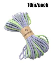 10M/Pack Hand Dyed Gradient Woven Rope - DIY Handmade, Gift Packaging, And Home Decoration Core Spun Rope - Soft And Durable Multi-Color Handmade Material, Bright Handmade Rope, Beading Cords & Threads - Gradient Braided Rope - View 13