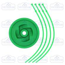 Đầu máy cắt cỏ (đĩa nylon nhỏ màu xanh lá cây), đầu máy cắt cỏ màu xanh lá cây, đầu máy cắt cỏ bằng nylon, đầu máy cắt cỏ đa năng và dây cắt cỏ. - Đầu cỏ (đĩa nylon nhỏ, màu xanh lá cây) - Xem 8