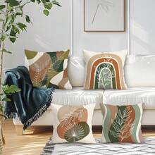 4pcs Bohemian Vintage Abstract Floral Pattern Velvet Throw Pillow Covers, 100% Polyester, Living Room Sofa Bedroom Decor, No Pillow Insert, 16"X16"/18"X18"/20"X20" - Bohemian Flowers - View 8