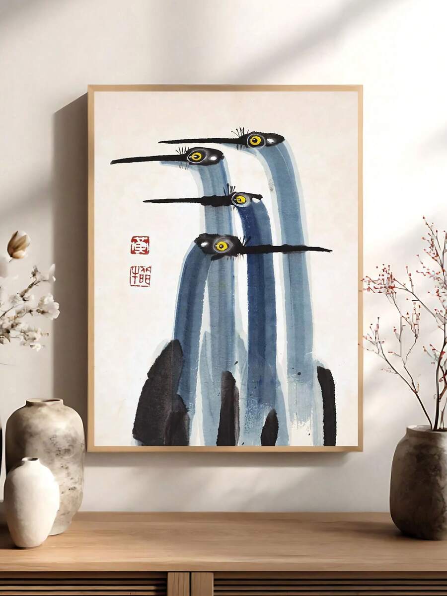 1 Tranh màu nước chim hạc cổ, Nghệ thuật Nhật Bản, Trang trí tường nhà kiểu nông trại, Tranh cổ điển, Nghệ thuật trang nhã, Tranh màu nước chim diệc xanh ven biển cổ điển, Tranh nghệ thuật treo tường trung tính, Quà tặng lễ hội, Món quà lý tưởng cho bạn bè, Tranh nghệ thuật phòng ngủ, Trang trí phòng khách, Trang trí văn phòng, Tranh nghệ thuật treo tường nhà bếp, Tranh áp phích phòng tắm, Tranh nghệ thuật treo tường, Trang trí nhà cửa, Trang trí phòng, Tranh canvas treo tường, Áp phích, Tranh nghệ thuật treo tường có khung, Khung tùy chọn - A - Xem 1