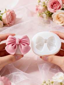 3D蝴蝶结硅胶蜡烛模具 - DIY蜡烛/石膏/肥皂模具，浪漫情人节/生日/结婚礼物，家居装饰/礼品包装 - 蝴蝶結模具 - 查看 3