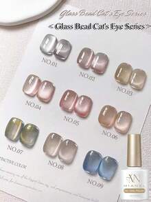 MISS MIANEL 10ML/PCS 鏡面玻璃珠貓眼指甲油 2026 熱門玻璃裸色陶瓷絲綢透明高級感玻璃珠月光爆發貓眼適用於指甲與腳趾甲法式美甲適合沙龍與DIY使用鏡面指甲藝術 - 彩色 - 查看 3