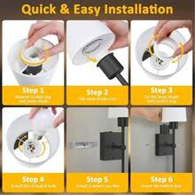 1/2pcs Black Fabric Rechargeable Wall Lamp (Bulb Included), Wireless Detachable Battery, Remote Control Touch Dimming, 3000K-6000K Adjustable Color Temperature, Timer Memory Function, Suitable For Bedroom, Wall Decor, Picture Frame Lighting, Home Decoration - Black - View 10