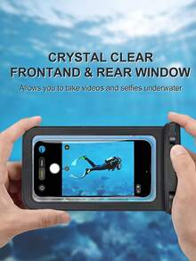 Universal Waterproof Phone Pouch, Waterproof Phone Case, Clear Waterproof Bag, Touchscreen Waterproof Phone Bag, Waterproof Phone Case For Swimming, Suitable For Multiple Phone Models, Suitable For Swimming And Beach, Touchscreen Applicable, With Lanyard, Essential For Beach Travel And Vacation, Also The Best Valentine's Day Gift. - Multicolor - View 3