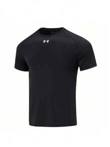 Under Armour 男士训练休闲透气圆领短袖T恤，2026年春季新品 21500513-001 - 黑色 - 查看 1