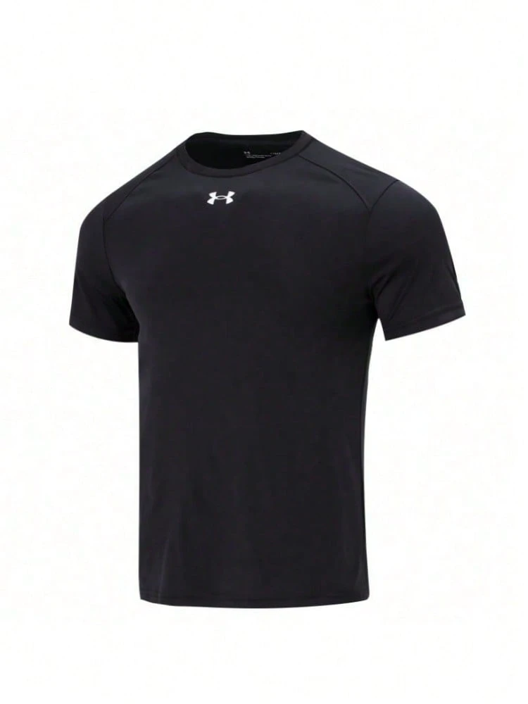 Under Armour 男士训练休闲透气圆领短袖T恤，2026年春季新品 21500513-001 - 黑色 - 查看 1