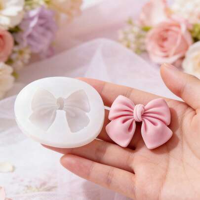 Khuôn silicon hình nơ 3D - Khuôn tự làm nến/thạch cao/xà phòng, quà tặng lãng mạn cho ngày Valentine/sinh nhật/đám cưới, trang trí nhà cửa/bao bì quà tặng.