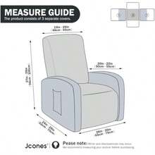 3 piezas de tela de felpa extra pequeña Fundas para silla reclinable estirables Funda reclinable para silla reclinable Lazy Boy de ancho Lavable Gris claro - Gris claro - Ver 5