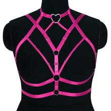 Punk Sexy Gothic Style Party Women's Body Harness Bra Waist Belt, Minimalist Sexy Crop Top Cage Waist Belt Accessories, Suspender Bra, Suitable For All Seasons - A - View 13