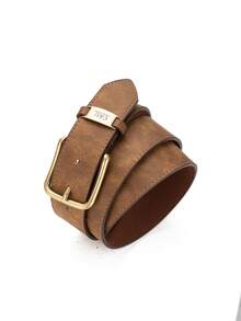 1条经典复古扣PU皮腰带，男女通用休闲简约时尚百搭腰带，适合日常佩戴或作为礼物 - BH1030 - 查看 24