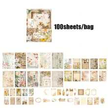 100 hojas/paquete Serie de Oficina de Correos Campestre Papel Artesanal Hueco, Surtido de Papel Ligero, Adecuado para Escribir Notas, Mensajes, Tarjetas, Proyectos de Manualidades Hechos a Mano - pieza única - Ver 15
