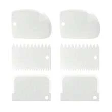 3pcs/Set Cream Scraper, Smoother, Asymmetric Edged Comb, Cake Decorating, Fondant Cutter, Baking Tools - Multicolor - View 16