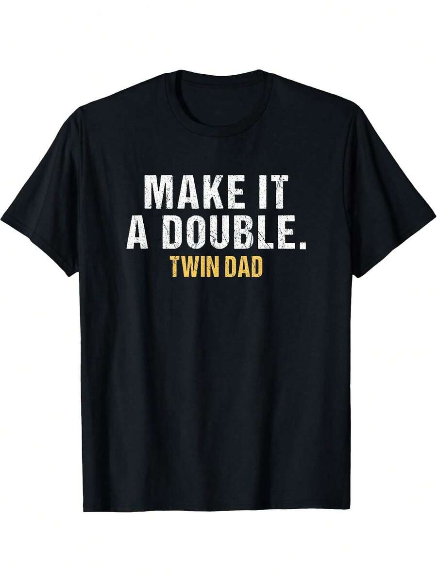 Make It A Double Dad Of Twins-Shirt - 黑色 - 查看 1