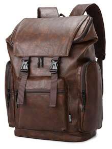 Sac à dos décontracté pour hommes, grande capacité, léger, design à compartiments multiples, sangles d'épaule réglables, housse rembourrée pour ordinateur portable, convient pour les voyages, les activités de plein air et les sports - Multicolore - Voir 4