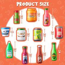 Set de 30 piezas de latas de comestibles, accesorios de cocina para juegos de helado y cajas de comida rápida - como en la foto - Ver 3