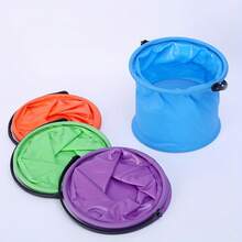 1/3pcs Foldable Bucket, Small Size Without Partition, Portable, Multi-Functional For Outdoor Gardening, Camping, Travel, Beach Picnic, Available In Multiple Colors - Multicolor - View 5