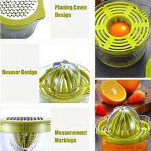 1pc Manual Lemon Juicer, Suitable For Washing Dishes, Multifunctional To Juice Oranges, Citrus And Limes, Practical Fruit Squeezer With Measuring Cup, Capacity 400ml, Essential Kitchen Gadget - Multicolor - View 5