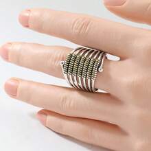 1pc Fashionable Dual-Tone Multi-Layer Wide Ring, Suitable For Daily Wear And Vacation, An Ideal Valentine's Day Gift For Her - Two-color - View 3