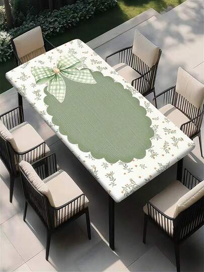 1件装优雅婚礼桌布装饰，周年纪念装饰，适合野餐、情人节、日常装饰，四季皆宜