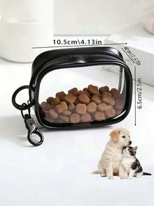 Multifunctional Portable Pet Snack Bag, Easy To Clean, With Buckle Design And Transparent Window, Suitable For Training Puppies, Taking Cats Outdoors, And Carrying To Pet Parks - Multicolor - View 3