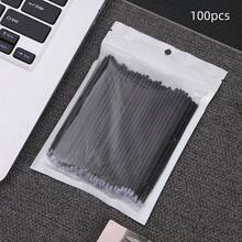 100支/包 一次性微型清洁刷，睫毛刷，睫毛嫁接睫毛膏涂抹刷 - 彩色 - 查看 14