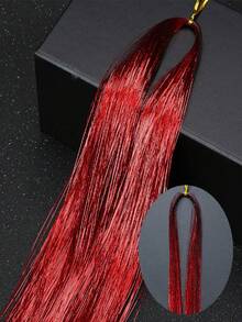 Elegant Shiny Solid Color Wig Piece For Women, Suitable For Casual, Party, Anniversary, Valentine's Day, Mother's Day, Halloween, Christmas, Back To School, Girlfriend Birthday Gift - A - View 8