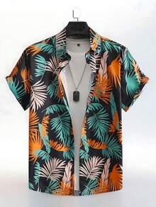 Summer Hawaiian Floral Short Sleeve Polo For Men - A508D-AL23666 - 查看 1