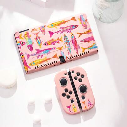 1pc Switch2 (2025) Game Console Accessories, Minimalist Fish Scale Print Switch Protective Case And Storage Bag, Suitable For Switch2/Switch OLED/Switch NS, New Switch2 Generation Game Console Accessories Protection Case And Storage Bag, Best Gift For SWITCH Players