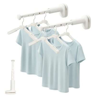 Tendedero de ropa portátil para viajes para caravana, hotel, crucero y camping - Percha de lavandería compacta y retráctil sin taladrar que se sujeta con abrazadera para el asa del equipaje, balcón y artículos esenciales para apartamentos (1)