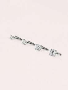 CIZME 4件装 20g/22g 鼻钉 1.5/2/2.5/3mm 闪亮钻石鼻钉 银色 金色 黑色 L型骨形鼻钉 男女日常佩戴 - 4pcs/set - 查看 7