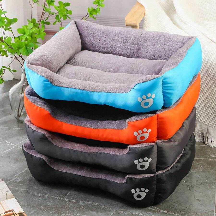 1pc Candy-Colored Pet Dog Bed, Soft & Comfortable For Small/Medium Dogs Like Poodle & Golden Retriever, Suitable For All Seasons Cat Bed - Multicolor - View 1