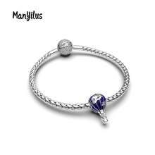Bộ mặt dây chuyền Manyilus bằng bạc Sterling 925 dành cho vòng tay và dây chuyền nguyên bản, đính đá Cubic Zirconia tráng men, trang sức mang đến niềm đam mê du lịch. - Nhiều màu - Xem 10