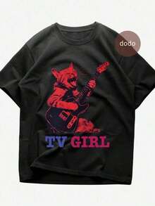 1PC Comfort Suicideboy B&W T-Shirt , Suicideboy, Women's Casual Cotton Round Neck Short Sleeve T-Shirt With Graphic Print Regular Fit For Summer Summer Tops Summer Clothes Shirts Summer Graphic Tees Women T Shirts Summer Outfits For Women Vacation Outfits Women - 黑色 6 - 查看 7