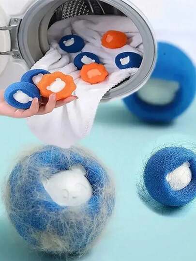 3-5 quả bóng lọc lông thú cưng tái sử dụng - Bộ lọc quần áo máy giặt | Dễ dàng vệ sinh, dụng cụ cần thiết để loại bỏ lông mèo/chó trong nhà.