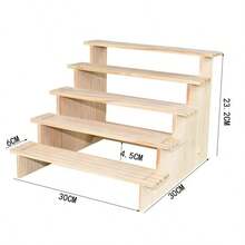 Kệ trưng bày bằng gỗ nhiều tầng, giá đựng hộp bí ẩn và mô hình sưu tập. - Màu gỗ - Xem 16