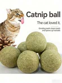 猫球、猫棒、猫玩具球 - 天然猫草 - 适合幼猫和成猫 - 互动玩耍和口腔护理 - 送给爱猫人士的绝佳礼物 - 彩色 - 查看 2