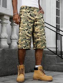 Men's Casual Loose Camo Print Shorts - Multicolor - View 5