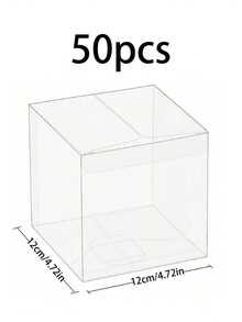50/20/10pcs Transparent Gift Boxes, PVC Plastic Clear Square Boxes, Suitable For Candle Packaging, Party Supplies, Wedding Decorations And Gift Packaging - Reusable, Multipurpose Containers, Easter, Mother's Day, Party Favor Boxes, Small Business Supplies, Packaging Boxes, Wedding Decor, Weddings, Gift Boxes - Multicolor - View 37