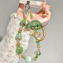 Green Phone Chain - Luxurious Dreamy Charm Beads, Unique Accessories Phones, Keychains, And Bags, Women - 綠色 - 查看 7