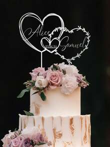 Customized Birthday Cake Decorations, Personalized Decor, Cake Decorations, Customized Acrylic, Suitable For Any Occasion, Birthday, Anniversary, Celebration, Family & Friends Gathering, Personalized Design - Multicolor - View 12