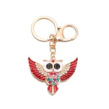 "Cartoon Angel Owl Keychain, Cute Owl Key Ring Charm For Car Keys, Backpack, Purse Or Bag, Adorable Mini Pendant,  Personalized Bag Accessory, Stylish Small Gift For Women And Men, Birthday, Holiday, Anniversary, Collectible Fashion Charm" - 藍色 - 查看 5