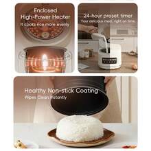 5L Large Capacity Electric Rice Cooker, Smart Touch Screen Rice Cooker With Timer & Multi-Function Cooking For Home Use - View 9