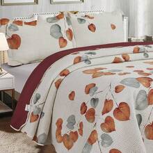 3-Piece Set: Double-Sided Queen Bedspread, Patchwork Quilt, Ultra Patch - 查看 2