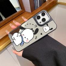 SANRIO 1个全新亚克力官方加固三合一防摔手机壳，创意图案，加厚保护套，兼容苹果17 Pro Max/Air、16、11/12/13/14 Plus、XR、7/8 Plus、15 Pro Max - 黑色 - 查看 5